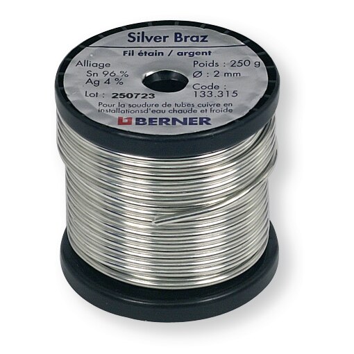 Bobina soldadura plata 3,5%/4%, diámetro 2 mm